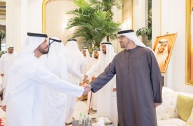 رئيس الدولة يتقبل التعازي في وفاة مهرة بنت خالد آل نهيان