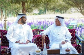 سعود بن صقر يستقبل ولي عهد أم القيوين