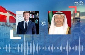 عبدالله بن زايد ووزير خارجية الدنمارك يبحثان هاتفيا العلاقات الثنائية