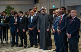 ولي عهد أبوظبي يشهد جانبا من فعاليات ملتقى الشركات لمجلس الأعمال الإماراتي - السنغافوري