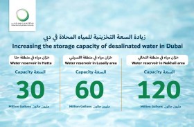 كهرباء دبي تعزز الأمن المائي في الإمارة بإنشاء 3 خزانات للمياه باستثمارات تقارب 550 مليون درهم