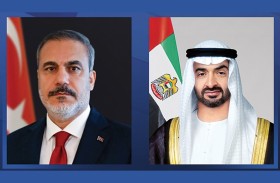 رئيس الدولة يبحث مع وزير الخارجية التركي تعزيز الاستجابة الإنسانية للمدنيين في غزة