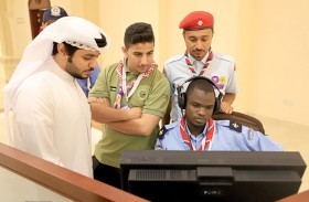جوالة اللقاء الكشفي الدولي التاسع يتطلعون على دارة الدكتور سلطان القاسمي ويزرون منطقة السيف التراثية