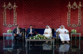 راشد بن حميد يستقبل وزير الشباب والرياضة المصري 