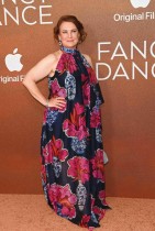 الممثلة الأمريكية أودري واسيلفسكي لدى حضورها العرض الأول لفيلم  Fancy Dance  بنقابة المخرجين الأمريكية في نيويورك. (ا ف ب)