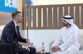 حمدان بن محمد يبحث آفاق التعاون مع رئيس وزراء مونتينيغرو خلال أعمال قمة الحكومات