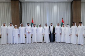 حمدان ومكتوم وأحمد بن محمد يحضرون أفراح المنصوري والفلاسي
