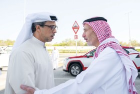 منصور بن زايد يعزي في وفاة محمود أحمد القيسية