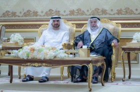 حاكم الشارقة يستقبل المهنئين بشهر رمضان المبارك