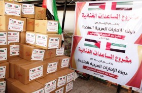 الإمارات ترسل 960 طنا من المواد الغذائية والطبية العاجلة لقطاع غزة
