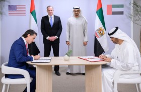 بحضور رئيس الدولة .. الإمارات والولايات المتحدة توقعان شراكة استراتيجية لاستثمار 100 مليار دولار، لإنتاج 100 غيغاواط من الطاقة النظيفة بحلول عام 2035 