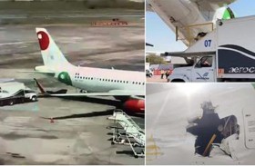 سائق شاحنة يصدم طائرة في مطار 