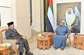 منصور بن زايد يستقبل وزير الدفاع الإندونيسي
