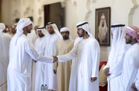 خليفة وزايد بن طحنون بن محمد يقدمان واجب العزاء في وفاة سالم عبدالله العرياني