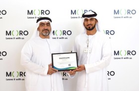 مورو تمنح الشهادة الخضراء لمركز دبي للأمن الالكتروني لجهودهم المتميزة في الممارسات الصديقة للبيئة