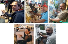 فن الكاريكاتير والرسم في ساحات  وأجنحة القرية العالمية ...(1)