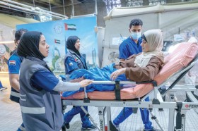 المستشفى الإماراتي العائم في العريش يستقبل 5 حالات جديدة من قطاع غزة