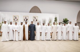 خالد بن محمد بن زايد يحضر حفل استقبال بمناسبة زفاف عبدالله محمد سالم الظاهري