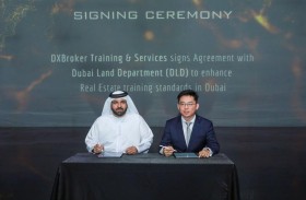 شراكة بين «أراضي دبي» ومعهد «دي إكس بروكر» الصيني بمجال التدريب العقاري