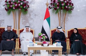 سعود بن صقر يستقبل رئيس وأعضاء المجلس الوطني الاتحادي على مأدبة إفطار