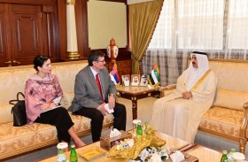 صقر غباش يبحث تعزيز علاقات التعاون البرلماني مع سفراء الأردن وصربيا والقائم بأعمال روسيا الاتحادية