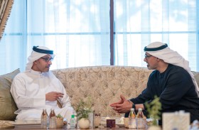 هزاع بن زايد يستقبل خالد بن محمد بن زايد في العين  ويستعرضان شؤون الوطن والمواطن