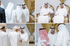 عبدالله بن سالم القاسمي يتقبل التعازي في وفاة الشيخ محمد بن سالم بن سلطان القاسمي