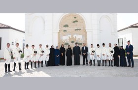 خالد بن محمد بن زايد يزور مدرسة «أبوظبي للفنون الفروسية الأميرية» في جزيرة الجبيل