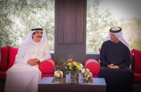 سعود بن صقر القاسمي يستقبل حاكم أم القيوين