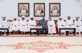 ذياب بن محمد بن زايد يقدِّم واجب العزاء في شهيد الوطن والواجب سعيد عبدالله الشامسي