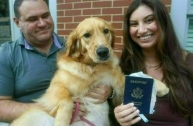 كلب يلتهم جواز سفر صاحبه 