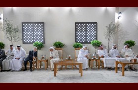 حاكم عجمان يستقبل المهنئين بشهر رمضان المبارك