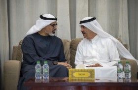 حاكم أم القيوين يتقبل تعازي ولي عهد أبوظبي بوفاة الشيخ عبد الله بن أحمد بن راشد المعلا