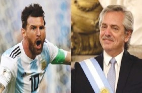 رئيس الأرجنتين لميسي ورفاقه: منحتم الشعب فرحة كبيرة