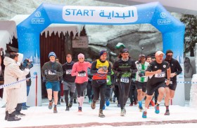  سباق دبي للجري الثلجي يستقطب أكثر من 600 مشارك من 70 جنسية من داخل الدولة وخارجها