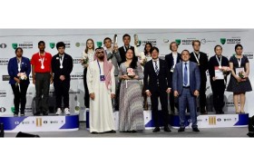 سلطان بن خليفة بن شخبوط يتوج أبطال شطرنج آسيا في كازاخستان