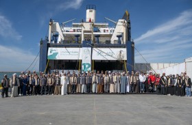 وصول سفينة صقر الإنسانية إلى ميناء العريش محمّلة بأكثر من 4000 طن من المساعدات الإماراتية لقطاع غزة