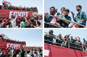 آلاف المصريين يحتفون بمنتخب بلادهم بعد أفضل مشاركة في تاريخ كأس العالم 