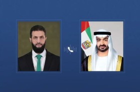 رئيس الدولة يتلقى اتصالاً هاتفياً من الرئيس الســوري تبـادلا خلالـه التهانـي بعيـد الأضحى