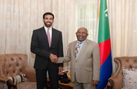 شخبوط بن نهيان يلتقي رئيس جزر القمر