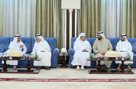 حاكم أم القيوين يستقبل المهنئين بشهر رمضان المبارك 