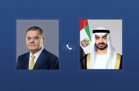 رئيس الدولة يتلقى اتصالاً هاتفياً من رئيس حكومة الوحدة الوطنية أكد خلاله تضامن ليبيا مع الإمارات إثر الاعتداءات الإيرانية على أراضيها