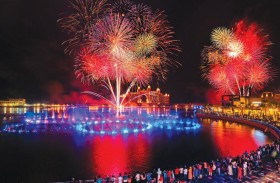  نخيل تحتفل برأس السنة الصينية الجديدة بالألعاب النارية وعروض النافورة والأنشطة الحيّة