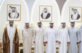 خليفة بن طحنون بن محمد يحضر حفل استقبال بمناسبة زفاف عبدالله محمد الظاهري