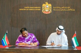 شخبوط بن نهيان يستقبل وفد جنوب أفريقيا المشارك في أعمال اللجنة المشتركة بين البلدين