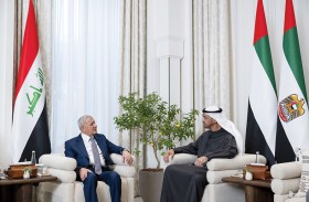 رئيس الدولة والرئيس العراقي يؤكدان ضرورة إيجاد مسار واضح للسلام الشامل يقوم على أساس حل الدولتين