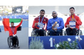الحمادي يحرز الميدالية الثانية للإمارات في بطولة العالم البارالمبية لألعاب القوى