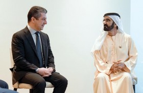محمد بن راشد يستقبل رئيس حكومة إقليم كردستان العراق