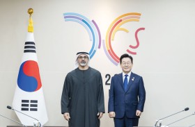 ولي عهد أبوظبي يبحث مع رئيس جمهورية كوريا سبل تعزيز التعاون الثنائي