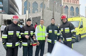 شرطة ابوظبي والدفاع المدني ينفذان تمرين قياس الجاهزية في فندق باب القصر